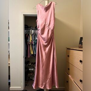 joie pink satin dress